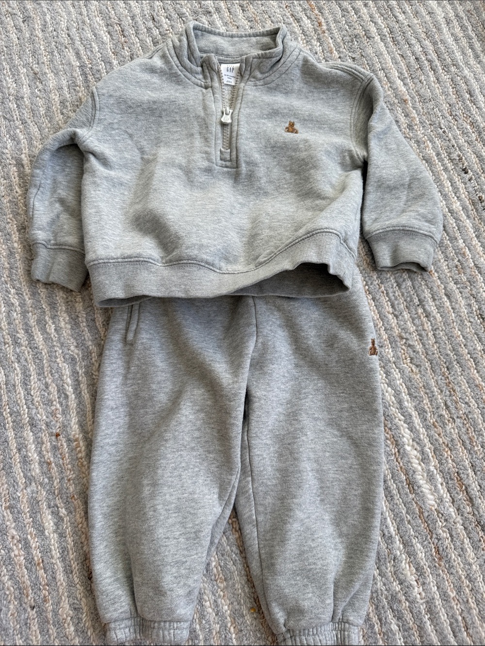 GAP Kids Light Gray Two-Piece Sweatshirt & Joggers Set